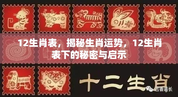 揭秘生肖运势,探寻十二属相下的秘密与启示
