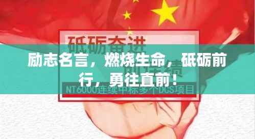 励志名言,燃烧生命,砥砺前行,勇往直前!